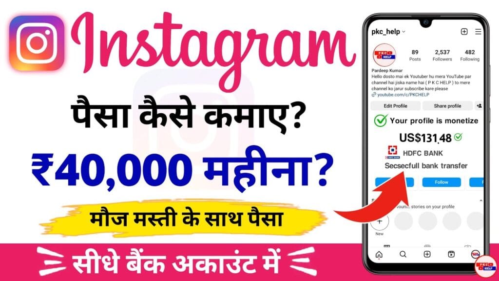 Instagram se Paise Kaise Kamaye