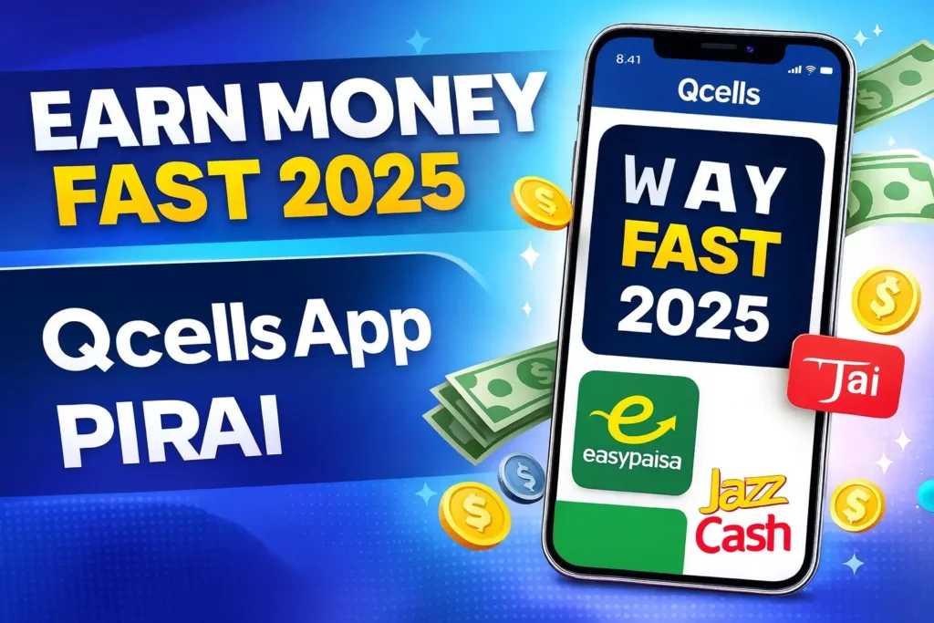 Qcells App New Easypaisa JazzCash Earning App in Pakistan – Qcells New Pkr Earning App is Real or Fake (Complete Guide 2025)