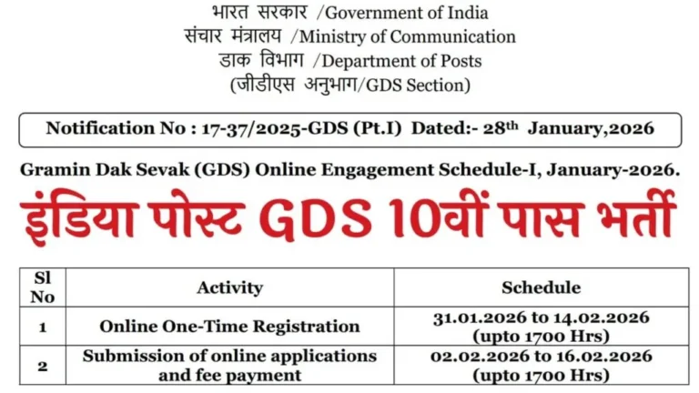 India Post GDS Recruitment 2026 10वीं पास के लिए 28,740 पदों पर बड़ी भर्ती