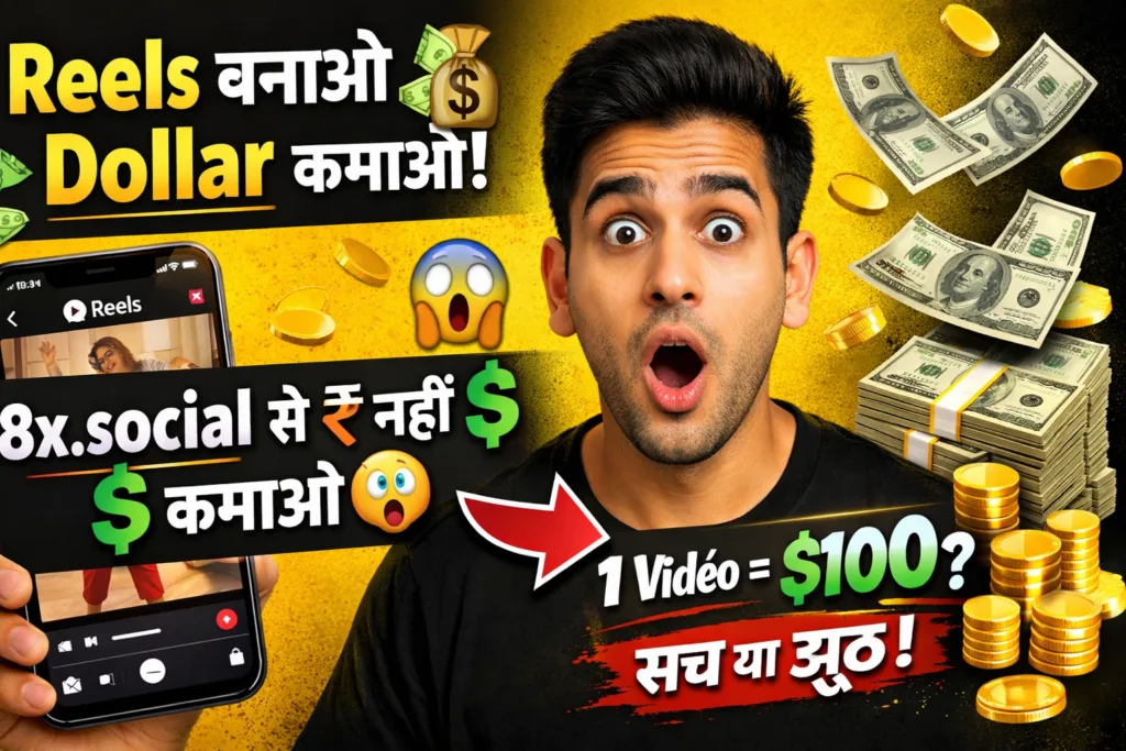 8x social App Login And Registration : 8x.social App से Reels बनाकर पैसे कमाए