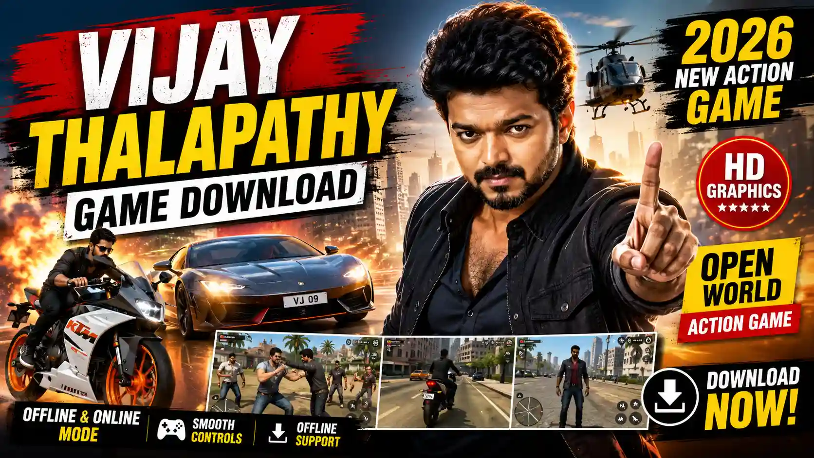 Vijay Thalapathy Game Download 2026 – Best Open World Action Game for Android